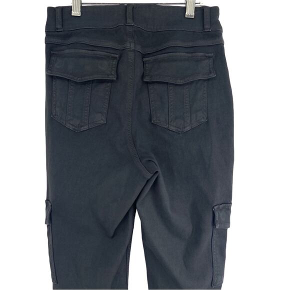 Spanx Stretch Twill Ankle Cargo Pants Washed Black Medium TALL‎ - Picture 7 of 9